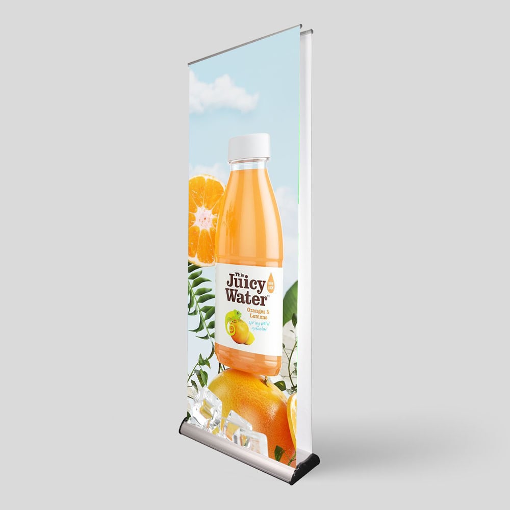 Double Sided Roller banners, banner printing uk, xl display