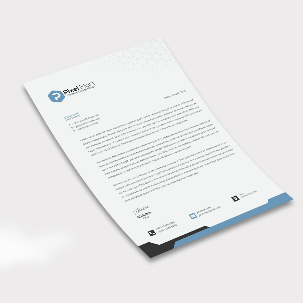 letterhead printing, company letterhead, online letterhead